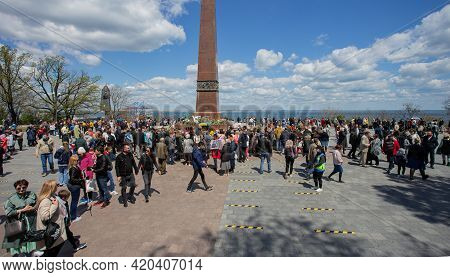 Odessa, Ukraine - May 9, 2021: Memorial Of Unknown Sailor Of Eternal Flame To Defenders Of Fatherlan