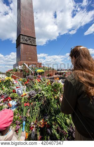 Odessa, Ukraine - May 9, 2021: Memorial Of Unknown Sailor Of Eternal Flame To Defenders Of Fatherlan
