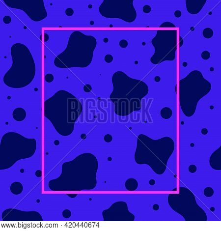 Abstract Dark Blue Background Template Purple Frame Creative Trendy Fashion Design Poster Banner Vec