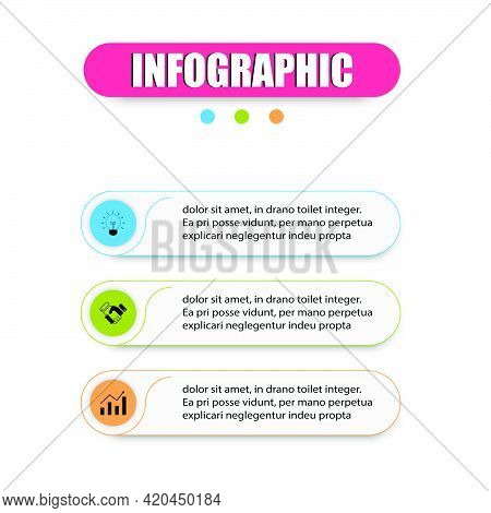 Planning Design Presents Infographics With 3 Options. Infographic Outline 3 Steps Modern Colorful Me