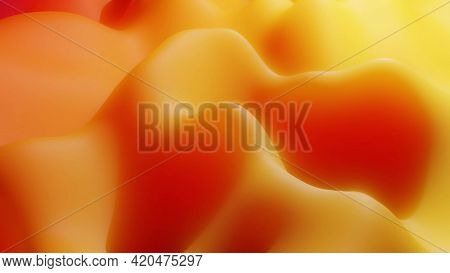 Stylish Abstract Background, Surface Of Soft Translucent Material Like Peach Jelly. Creative Soft Br