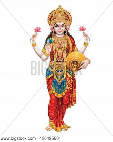 Hindu Cosmos Maha Laxshmi, Goddess Of Wealth
