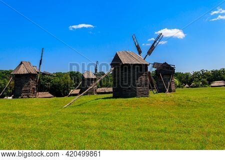View Of Open-air Museum Of Folk Architecture And Folkways Of Ukraine In Pyrohiv (pirogovo) Village N