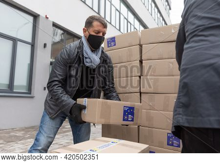 Humanitarian Aid. Coronavirus Epidemic In Ukraine