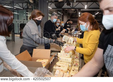 Humanitarian Aid. Coronavirus Epidemic In Ukraine