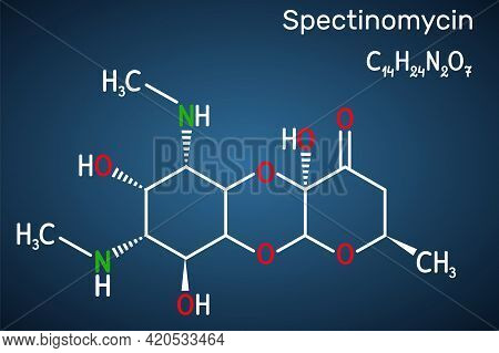 Spectinomycin Molecule. It Is Pyranobenzodioxin , Aminocyclitol Aminoglycoside Antibiotic. Used For 