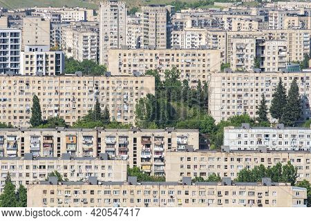Residential Area Of Tbilisi, Multi-storey Buildings In Gldani And Mukhiani