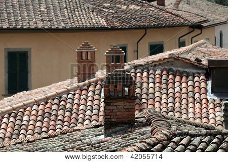 바르가 Tuscany.Italy에서 중세 언덕 마
