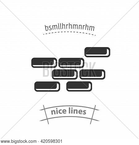 Brick Wall Simple Vector Icon. Bricks Icon