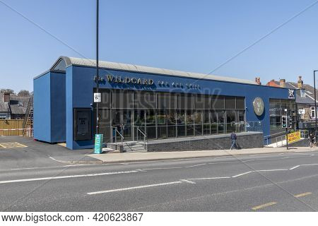 Sheffield, South Yorkshire, England - April 19 2021: The Wildcard Bar And Grill That Was Formerly Na