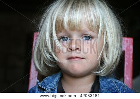 Portrait Of A Little Girl With Beautiful Eyes