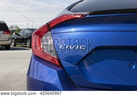 Kokomo - Circa May 2021: Honda Civic Display. The Honda Civic Is One Of The Top 25 Cars Sold In The 