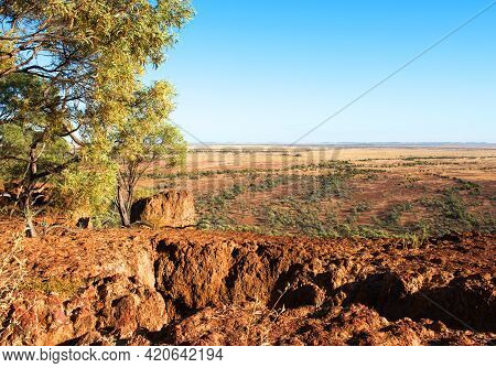 Scenery Surrounding The Remote Town Of Winton, In Western Queensland, Australia.  This Scene Was Cap