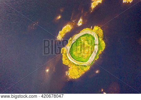 Aerial View Of Doon Fort By Portnoo - County Donegal - Ireland.