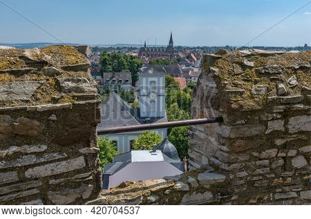View From The Adolfsturm Of The Castle To The City Of Friedberg, Hesse, Germany