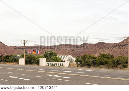 Three Sisters, South Africa - April 2, 2021: The Travalia Road Stall Near Three Sisters In The North
