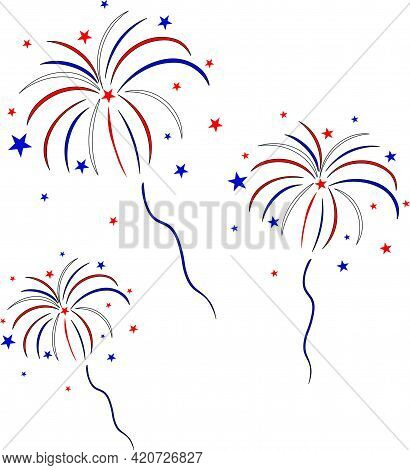 4Th Of July Fireworks Vector