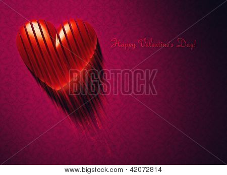 Día de San Valentín corazón cristal 3D