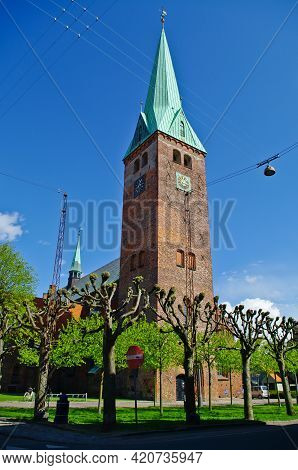 Medieval Saint Olaf's Cathedral In Helsingor, Denmark