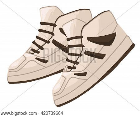 Fashion Of 2000s, Stylish Sneakers For Men Vector