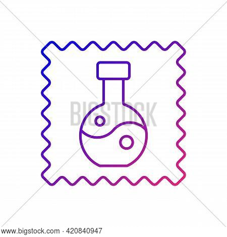 Synthetic Fabric Property Gradient Linear Vector Icon. Fiber Label. Artificial Fiber. Man Made Tissu