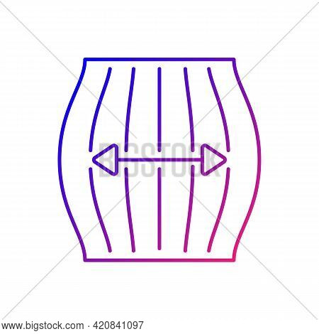 Stretch Fabric Property Gradient Linear Vector Icon. Stretchable Synthetic, Knitted Fibers. Material