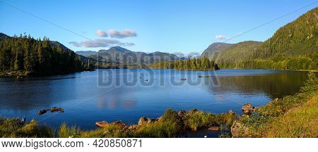 Panoramic View: Wonderful Prudhomme Lake Near Prince Rupert, British Columbia, Canada