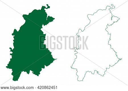 Panna District (madhya Pradesh State, Sagar Division, Republic Of India) Map Vector Illustration, Sc