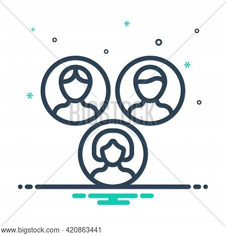 Mix Icon For Community Summation Party Flock People  Teamwork  Together