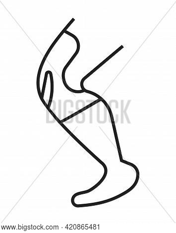 Leg Brace Icon Are Shown. Orthopaedic Rehabilitation Icon Vector.
