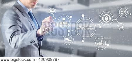 Allocation Of Resources. Marketing Planning Strategy Concept. Business Technology