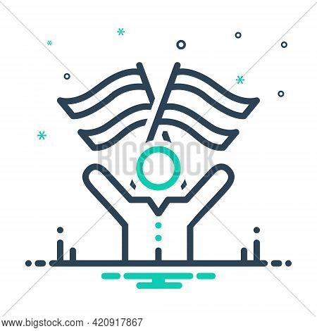 Mix Icon For Compatriot Indigenous People Flag Nation