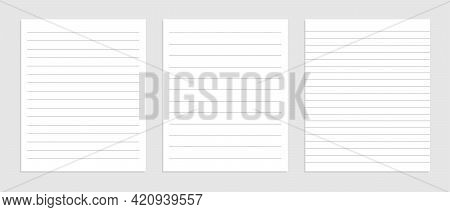 Blank Lines Note Papet Sheet Set Design