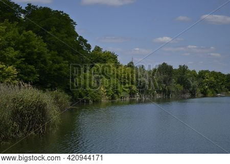 Vrdnik, Serbia - March 02. 2013: Panorama Of An Artificial Lake Called - Borovacko Lake Near The Voj
