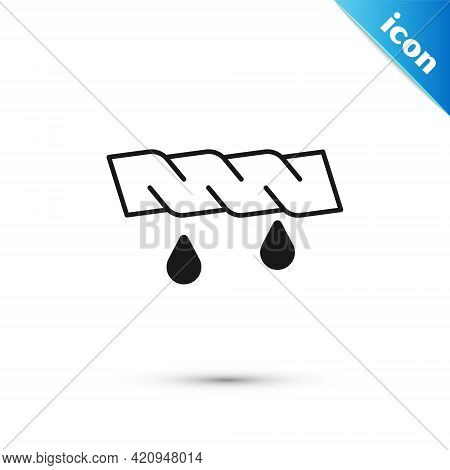Grey Squeeze Clothes Icon Isolated On White Background. Vector