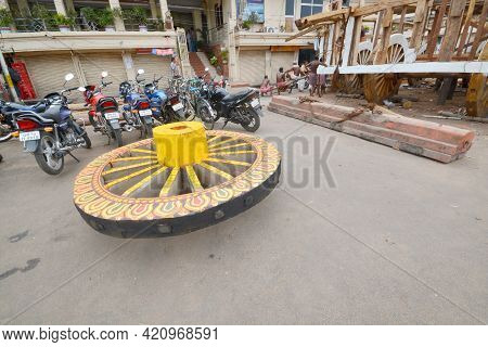 18th June 2014 Puri Odisha India :preparations Are Underway For Jagannathdev's Rath Yatra In Puri. O