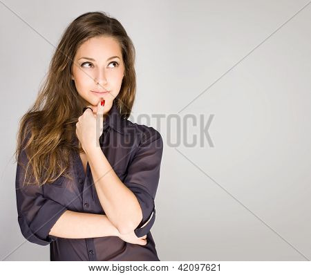 Fashionable Young Brunette.