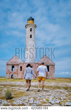 Small Curacao Island Famous For Day Trips And Snorkeling Tours On White Beaches Blue Clear Ocean, Cu