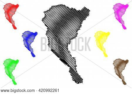 Marion County, State Of South Carolina (u.s. County, United States Of America, Usa, U.s., Us) Map Ve