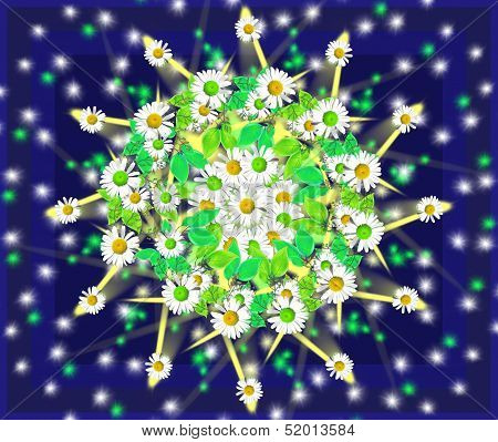 Mandala with flowers