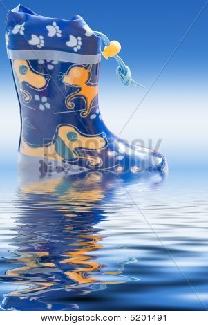 Regn støvler refleksion