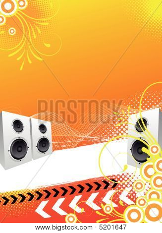 Orange abstrakt Party Flyer