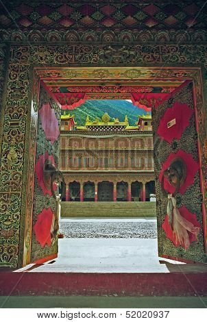 Entrance To A Tibetan Gompa