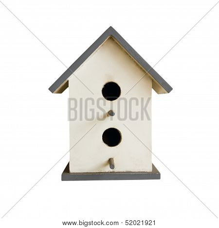 Nestling Box Isolated On White