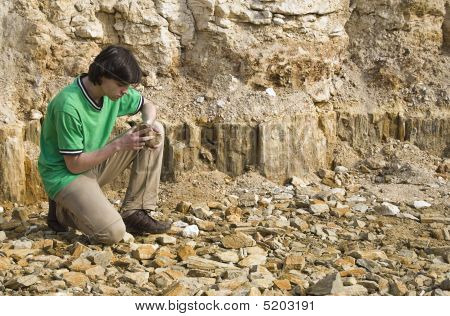 Genç jeolog eğitim Rock türü