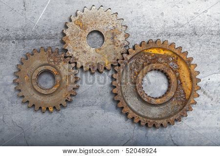 Three Rusty Gears