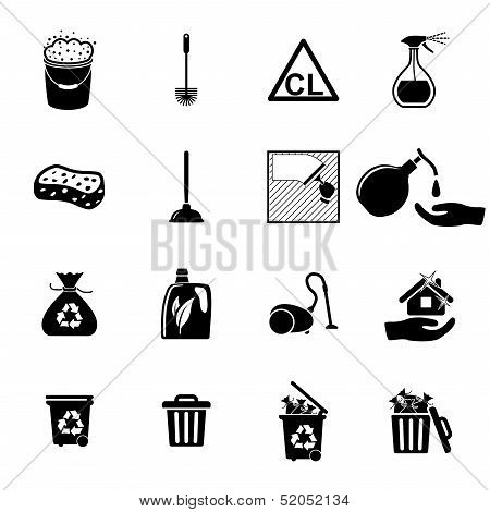 Icons set Cleaning