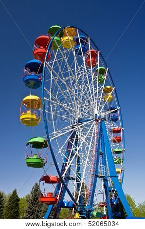 Ferris Wheel In Amusement Park