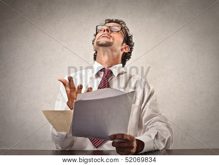 angry businessman for the fine to be paid