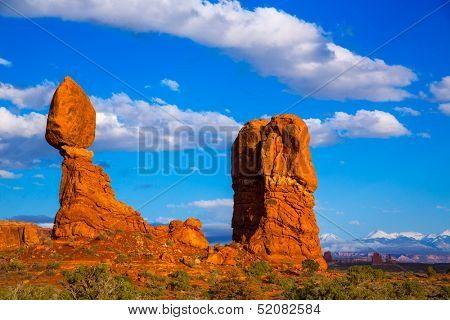 Arches National Park Balanced Rock in Moab Utah USA